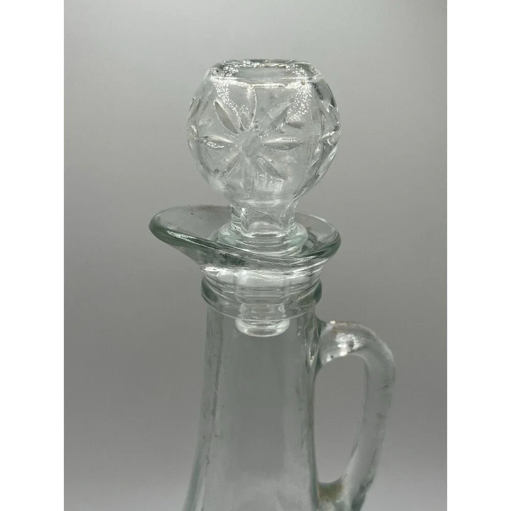 Vintage Indiana Glass Decanter Starburst Diamond Pattern USA 1960s - Picture 9 of 9